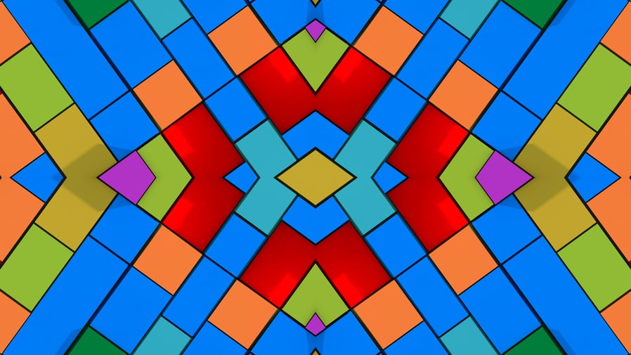 Abstract symmetry and colors